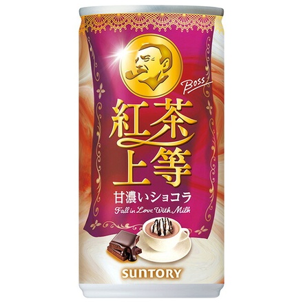 サントリー BOSS(ボス) 紅茶上等 185g缶×30本入|紅茶 boss 上等 ティー 飲み切り缶 ミルクティー ミルク