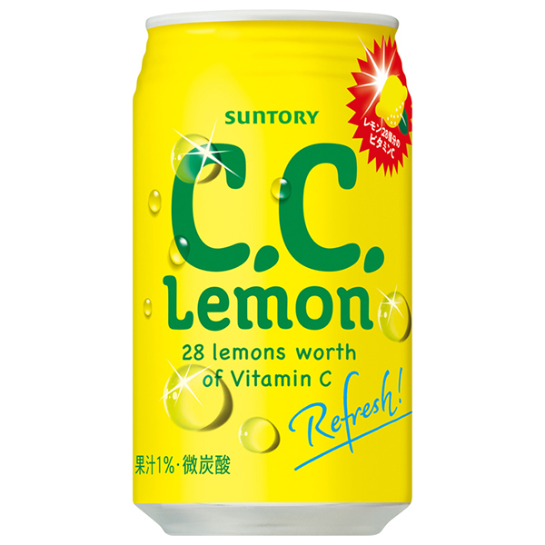 サントリー C.C.レモン 350ml缶×24本入|ccレモン 炭酸飲料 ソーダ C.C.レモン