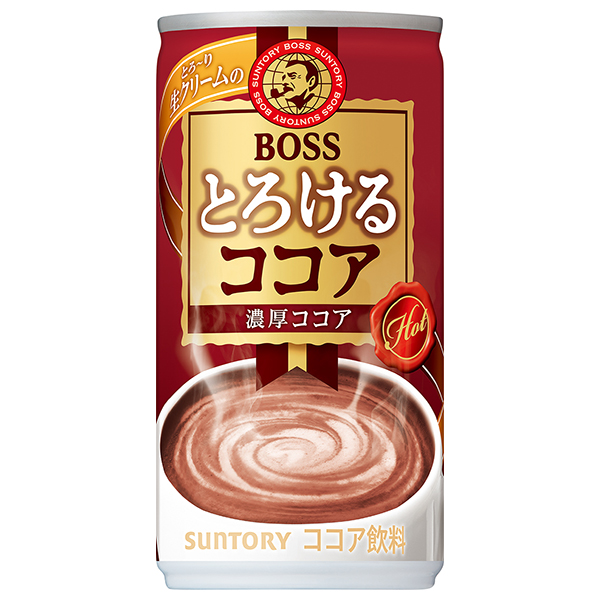 サントリー 【HOT用】BOSS(ボス) とろけるココア 185g缶×30本入|ココア 缶 ホット 濃厚 ホットココア
