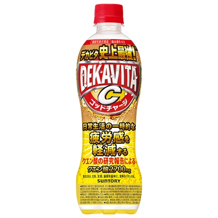 サントリー デカビタC ゴッドチャージ クエン酸【機能性表示食品】 500mlペットボトル×24本入×(2ケース)|デカビタ 炭酸飲料 ビタミン 栄養