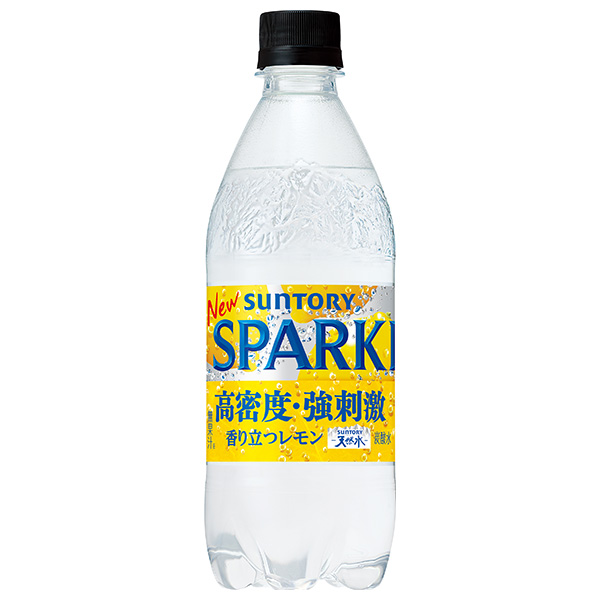 サントリー 天然水スパークリングレモン【自動販売機用】 490mlペットボトル×24本入|スパークリングウォーター 檸檬 れもん