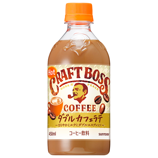 サントリー 【HOT用】クラフトボス ラテ 450mlペットボトル×24本入|コーヒー 珈琲 ラテ ホット