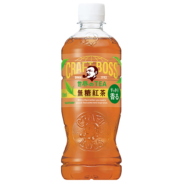 サントリー クラフトボス 無糖紅茶【自動販売機用】 500mlペットボトル×24本入|紅茶 無糖 PET