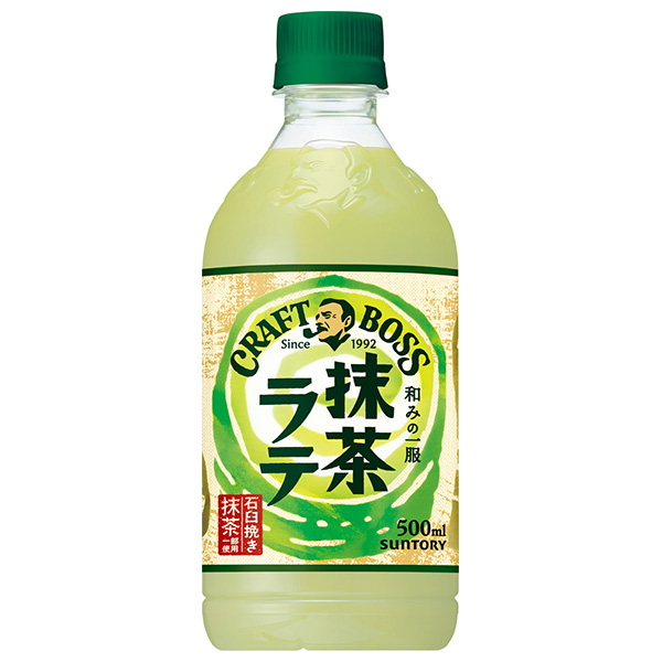 サントリー クラフトボス 抹茶ラテ 500mlペットボトル×24本入|コーヒー 珈琲 ラテ 抹茶 PET 乳性飲料