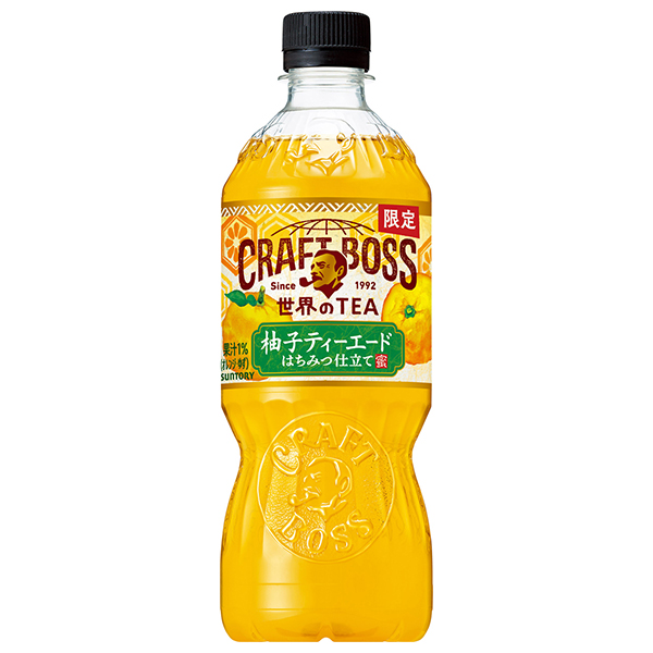 サントリー クラフトボス 世界のTEA 柚子ティーエード 600mlペットボトル×24本入|紅茶 BOSS 柚子 フルーツ ハチミツ