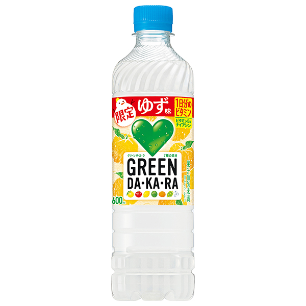サントリー GREEN DA・KA・RA(グリーン ダカラ) 冬限定 ビタミン・ゆず味 600mlペットボトル×24本入|ダカラ dakara スポーツドリンク 水分補給