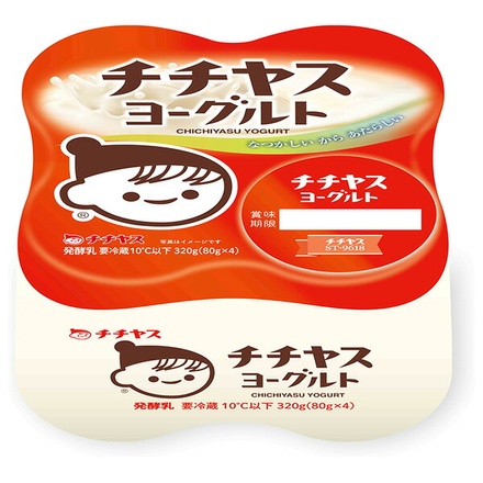 チチヤス チチヤス ヨーグルト 80g×4P×6個入 チルド 冷蔵品|ヨーグルト 乳製品 まろやか風味 発酵乳 デザート ヨーグルトブランド 朝食向け