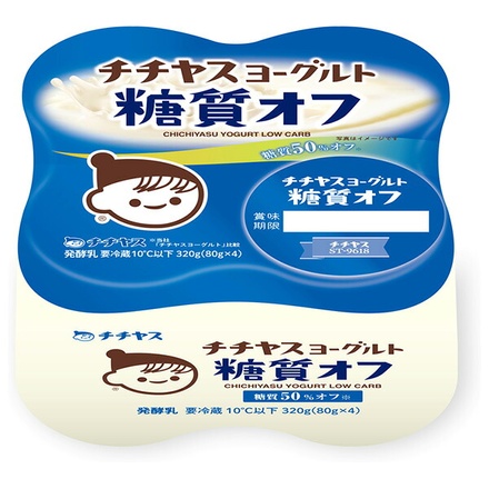チチヤス チチヤス ヨーグルト 糖質オフ 80g×4P×6個入 チルド 冷蔵品|ヨーグルト 乳製品 まろやか風味 発酵乳 デザート ヨーグルトブランド 朝食向け