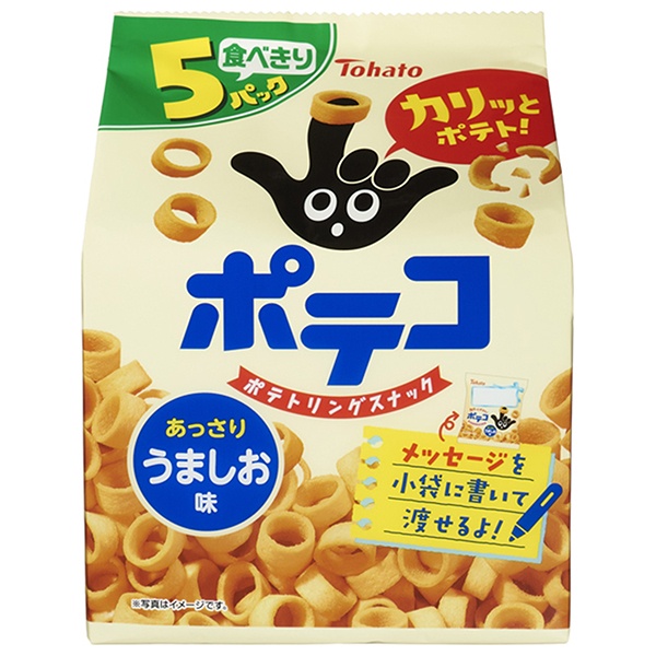 東ハト ポテコ うましお味 5P 110g×12袋入 メーカー 問屋直送|お菓子 スナック 菓子 塩味 小分け