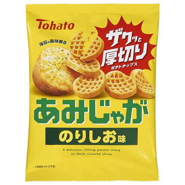 東ハト あみじゃが のりしお味 55g×12袋入 メーカー 問屋直送|スナック菓子 ポテト おやつ おつまみ のり 塩