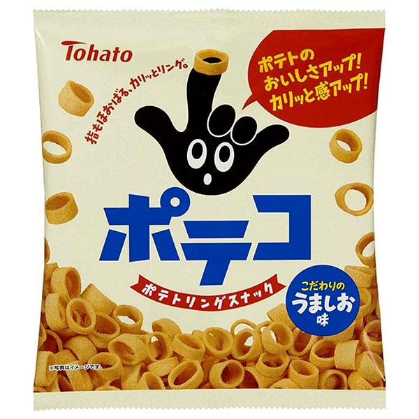 東ハト ポテコ うましお味 67g×12袋入 メーカー 問屋直送|お菓子 スナック菓子 塩味