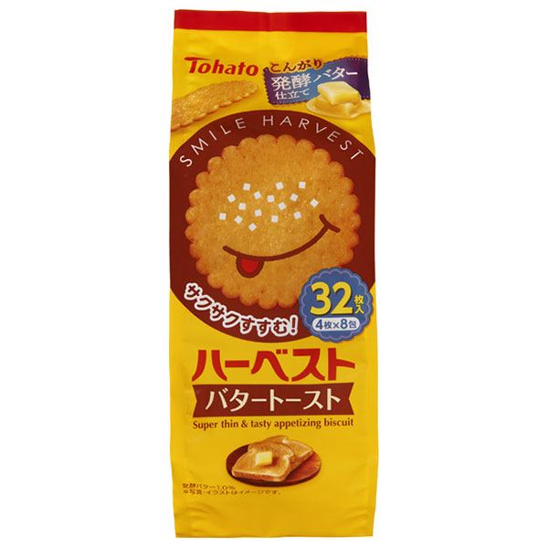 東ハト ハーベスト バタートースト 32枚×12袋入|ビスケット 菓子 スナック菓子 焦がしバター仕立