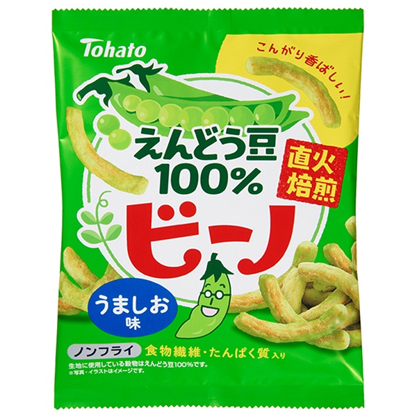 東ハト ビーノ うましお味 56g×12袋入 メーカー 問屋直送|お菓子 スナック菓子 塩 しお味 えんどう豆