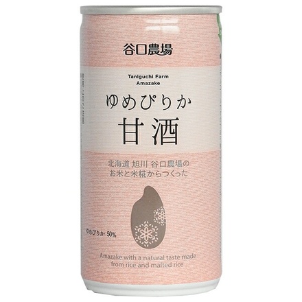 谷口農場 ゆめぴりか 甘酒 190g缶×20本入|飲料 甘酒 米麹 北海道