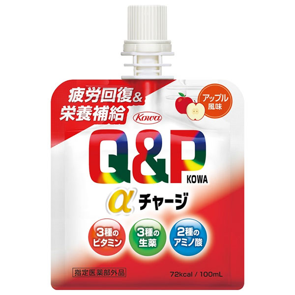 興和 キューピーコーワ αチャージ アップル風味 100mlパウチ×36本入|医薬部外品 栄養ドリンク ゼリー飲料 アップル