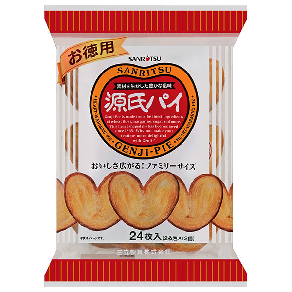 三立製菓 お徳用 源氏パイ 24枚(2×12)×12袋入 メーカー 問屋直送|お菓子 スナック菓子 パイ