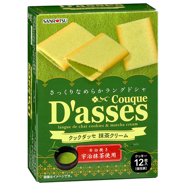 三立製菓 クックダッセ 抹茶クリーム 12枚×6箱入×(2ケース)|お菓子 洋菓子 焼菓子 クッキー チョコ