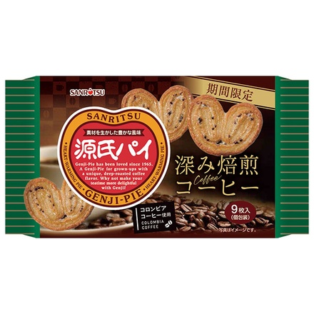 三立製菓 源氏パイ 深み焙煎コーヒー 9枚×12袋入|お菓子 スナック菓子 パイ コーヒー 珈琲