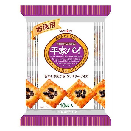 三立製菓 お徳用 平家パイ 10枚×12袋入|お菓子 パイ 洋酒漬けレーズン お徳用 ファミリーサイズ 個包装 焼き菓子