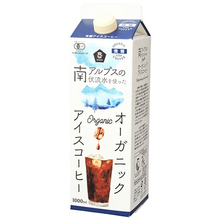 ムソー オーガニック アイスコーヒー 微糖 1000ml紙パック×12本入|JAS規格 有機 オーガニック 微糖 コーヒー アイス 有機珈琲 珈琲飲料