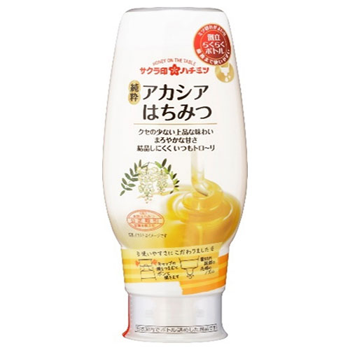 加藤美蜂園 サクラ印 純粋アカシアはちみつ 300g×12本入|嗜好品 シロップ はちみつ 蜂蜜
