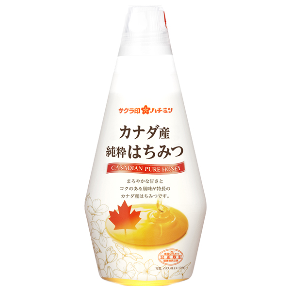 加藤美蜂園 サクラ印 カナダ産純粋はちみつ 290g×12本入|嗜好品 シロップ ハチミツ 蜂蜜