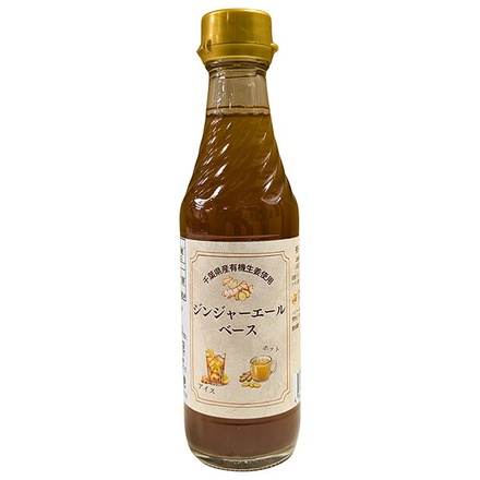 イー・有機生活 千葉県産有機生姜使用 ジンジャーエールベース 250ml瓶×12本入|野菜飲料 生姜 ジンジャーエール ベース