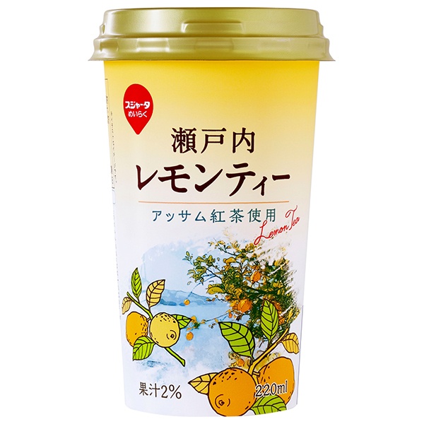 スジャータ 瀬戸内 レモンティー 220ml×12本入 チルド 冷蔵品|紅茶 アッサム レモン 果汁 チルド