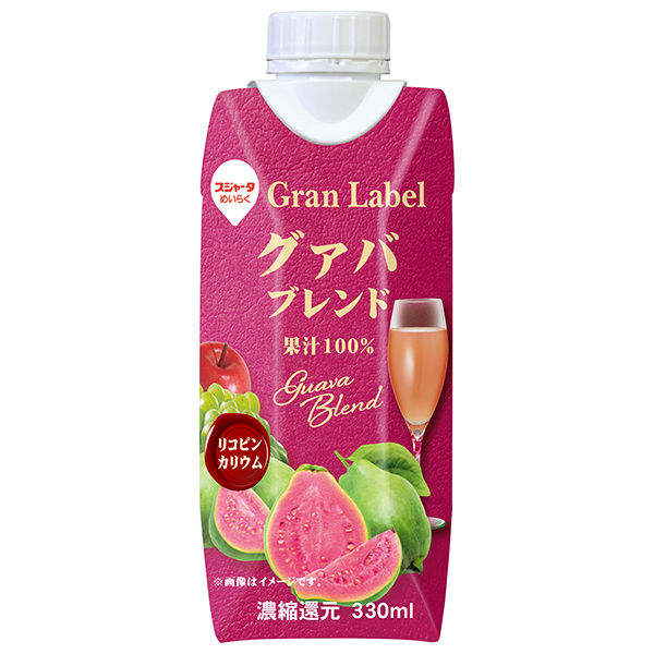 スジャータ グァバブレンド(プリズマ容器) 330ml紙パック×12本入|果実飲料 ミックスジュース 濃縮還元 果汁100%