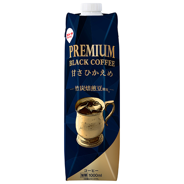 スジャータ プレミアム ブラックコーヒー 甘さひかえめ 1000ml紙パック×6本入|珈琲 アイス コーヒー 甘さ控えめ 1l 1L