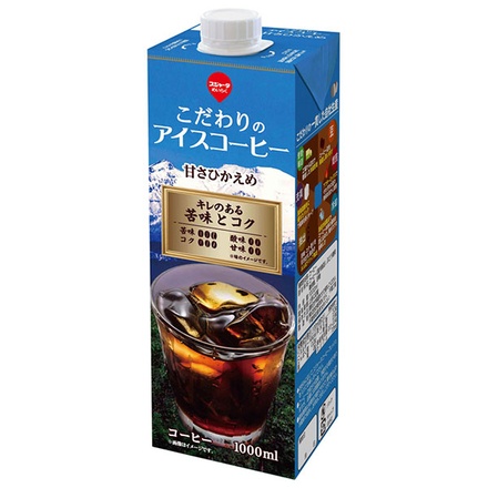 スジャータ こだわりのアイスコーヒー 甘さ控えめ 1000ml紙パック×6本入|珈琲 コーヒー 1l 1L アイスコーヒー 紙パック