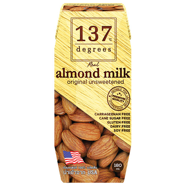 HARUNA(ハルナ) 137ディグリーズ アーモンドミルク 甘味不使用 180ml紙パック×36本入|アーモンドミルク 紙パック アー乳