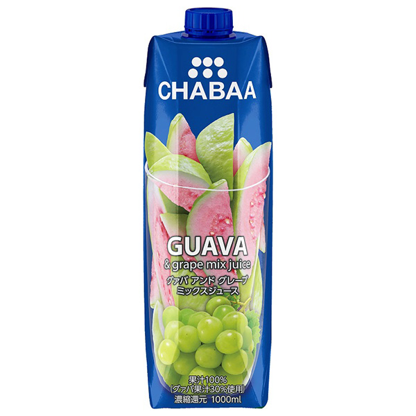HARUNA(ハルナ) CHABAA(チャバ) 100%ミックスジュース グァバ 1000ml紙パック×12本入|グァバ ジュース 果汁100% ミックスジュース 果実