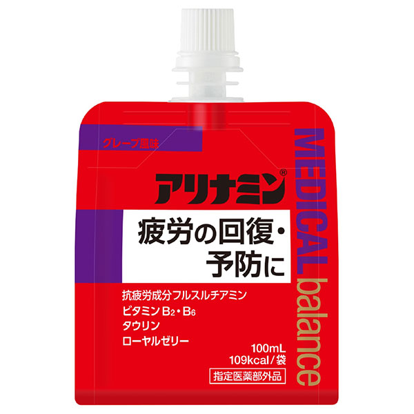 アリナミン製薬 アリナミン メディカルバランス グレープ風味 100mlパウチ×36本入|医薬部外品 栄養ドリンク 疲労回復 ゼリー飲料