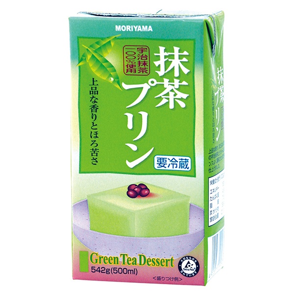 守山乳業 MORIYAMA 抹茶プリン 542g紙パック×12本入 チルド 冷蔵品|プリン デザート スイーツ