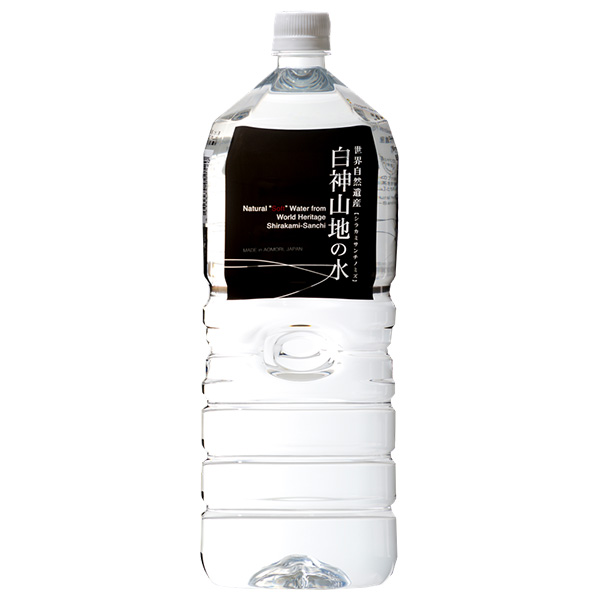 白神山美水館 白神山地の水 (黒ラベル) 2Lペットボトル×6本入×(2ケース)|天然水 名水 湧水 白神山 ナチュラルウォーター 軟水