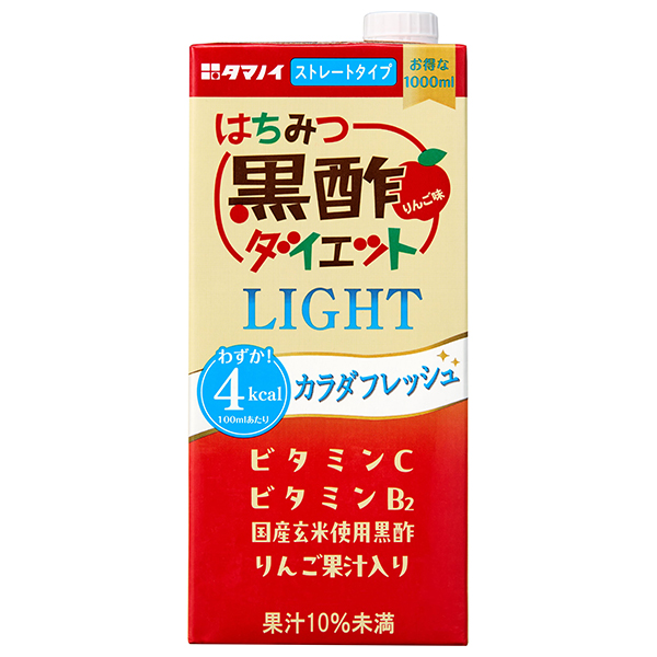 タマノイ酢 はちみつ黒酢ダイエット LIGHT 1000ml紙パック×6本入×(2ケース)|黒酢 はちみつ黒酢 ダイエット 1000ml 紙パック