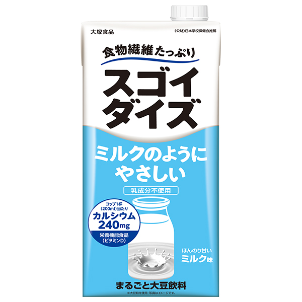 大塚食品 スゴイダイズ ミルクのようにやさしいミルク味 1000ml紙パック×6本入|大豆 紙パック ビタミン カルシウム 栄養機能食品