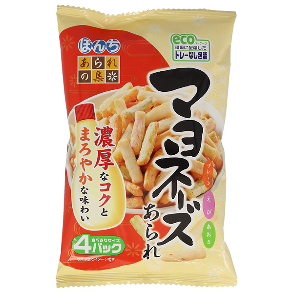 ぼんち マヨネーズあられ 4P 68g×12袋入|お菓子 おつまみ もち米
