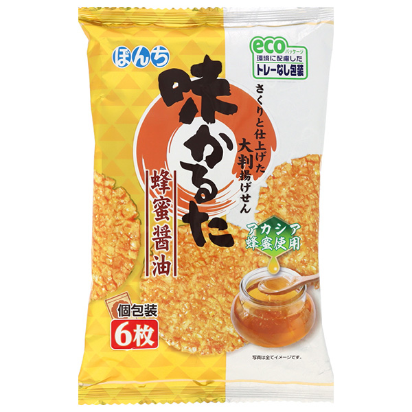 ぼんち 味かるた 蜂蜜醤油 6枚×12袋入|お菓子 おつまみ せんべい