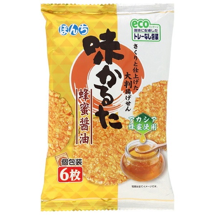 ぼんち 味かるた 蜂蜜醤油 6枚×12袋入 メーカー 問屋直送|お菓子 おつまみ せんべい