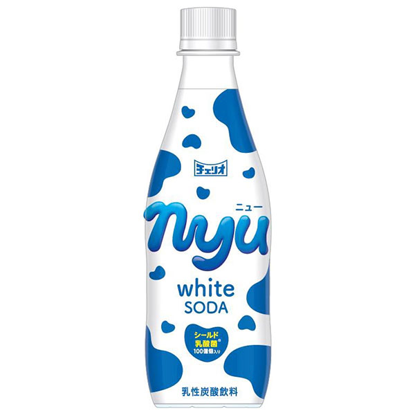 チェリオ nyu ホワイトソーダ 430mlペットボトル×24本入|ソーダ 炭酸飲料 乳酸菌