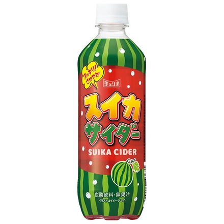 チェリオ スイカサイダー 500mlペットボトル×24本入|炭酸飲料 サイダー PET スイカ