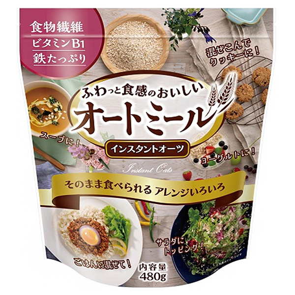 種商 ふわっと食感のおいしいオートミール 480g×6袋入|オートミール インスタントオーツ 食物繊維