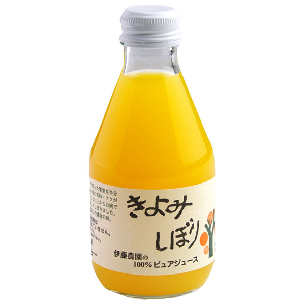 伊藤農園 100%ピュアジュース きよみ 180ml瓶×30本入|果実飲料 果汁100% みかん 瓶