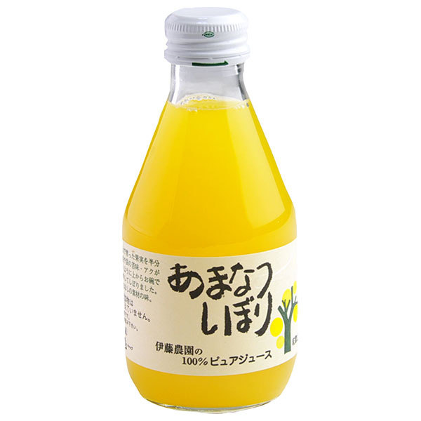 伊藤農園 100%ピュアジュース あまなつ 180ml瓶×30本入|果実飲料 果汁100% みかん 瓶