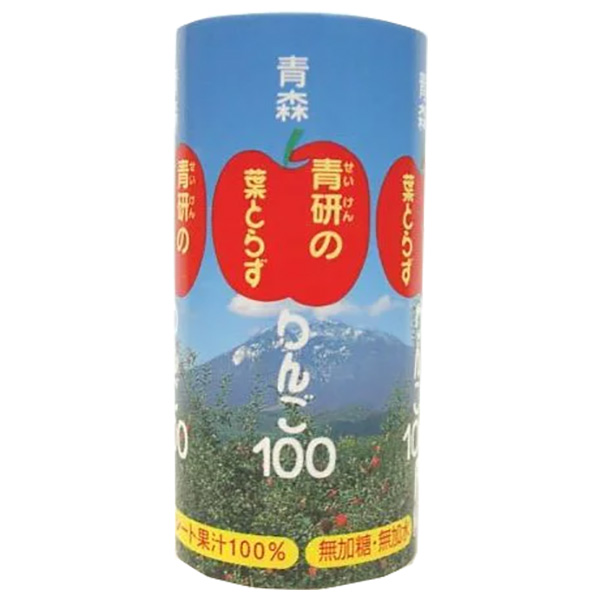 青研 葉とらずりんごジュース 葉とらずりんご100 195mlカートカン×30本入|ジュース リンゴ 林檎 アップル ストレート 100%