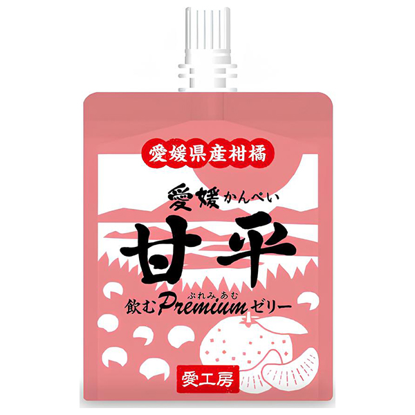 愛工房 飲むぷれみあむゼリー 甘平 180gパウチ×30個入|果実飲料 みかん ゼリー飲料