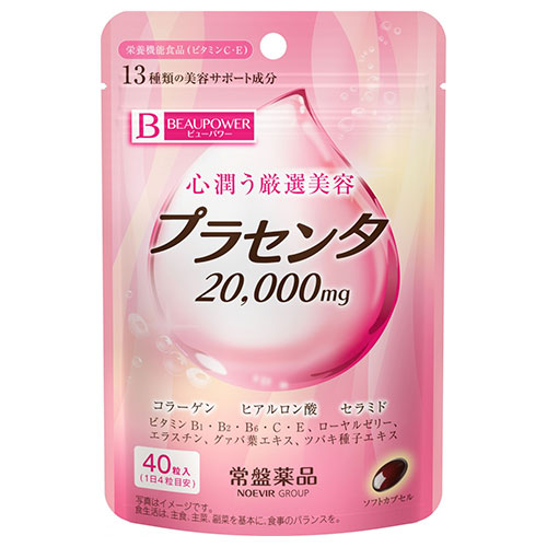 常盤薬品 ビューパワー プラセンタ サプリメント 40粒×10袋入×(2ケース)|コラーゲン ヒアルロン酸 プランセンタ ビタミン