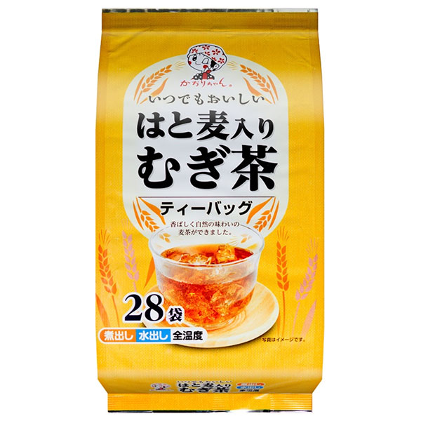 宇治森徳 はと麦入りむぎ茶 10g×28袋×20袋入|嗜好品 インスタント ティーバッグ 茶飲料 麦茶